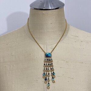 Miguel Ases Abalone and Gold Chandelier Necklace